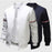 Men Baseball Jacket Decorative Ribbon